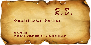 Ruschitzka Dorina névjegykártya