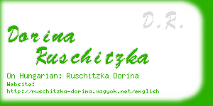 dorina ruschitzka business card